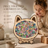 Wooden Jigsaw Puzzle, Log Color Box + Kitten