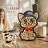 Wooden Jigsaw Puzzle, Cat with Blue Hat + Melad Style Dog