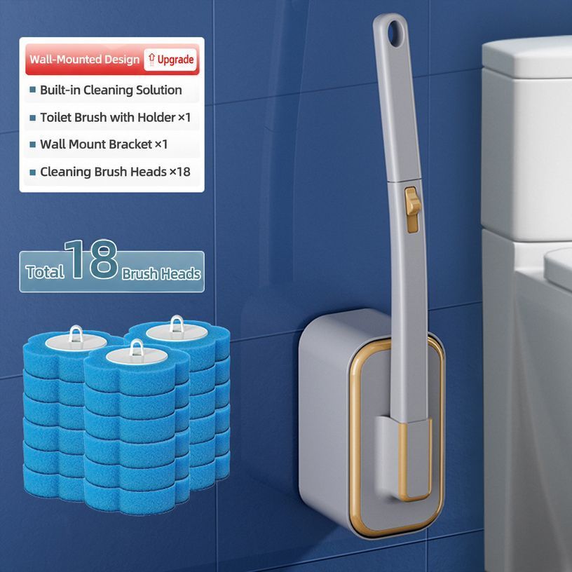 Toilet Brush Set Grey 01