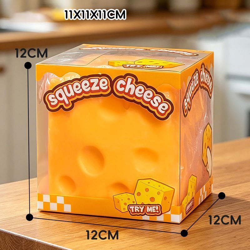 11cm Cheese Squishy with Box (Orange)