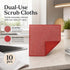 10 Pack Kitchen Cleaning Cloth,Red,30×30cm