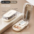 2pcs Cream White Pill Box with 1/2 Pill Cutter