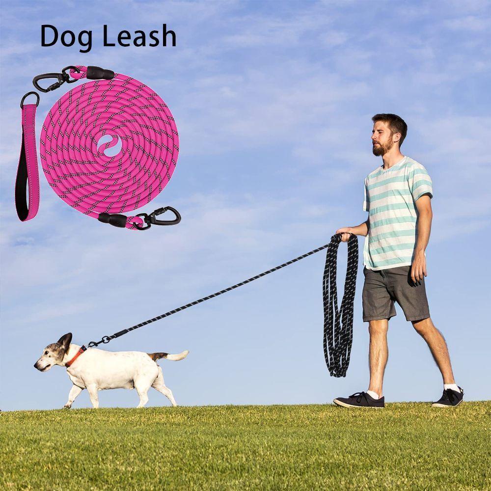 Dog Retractable Leash - Rose Red, 1.0×10m