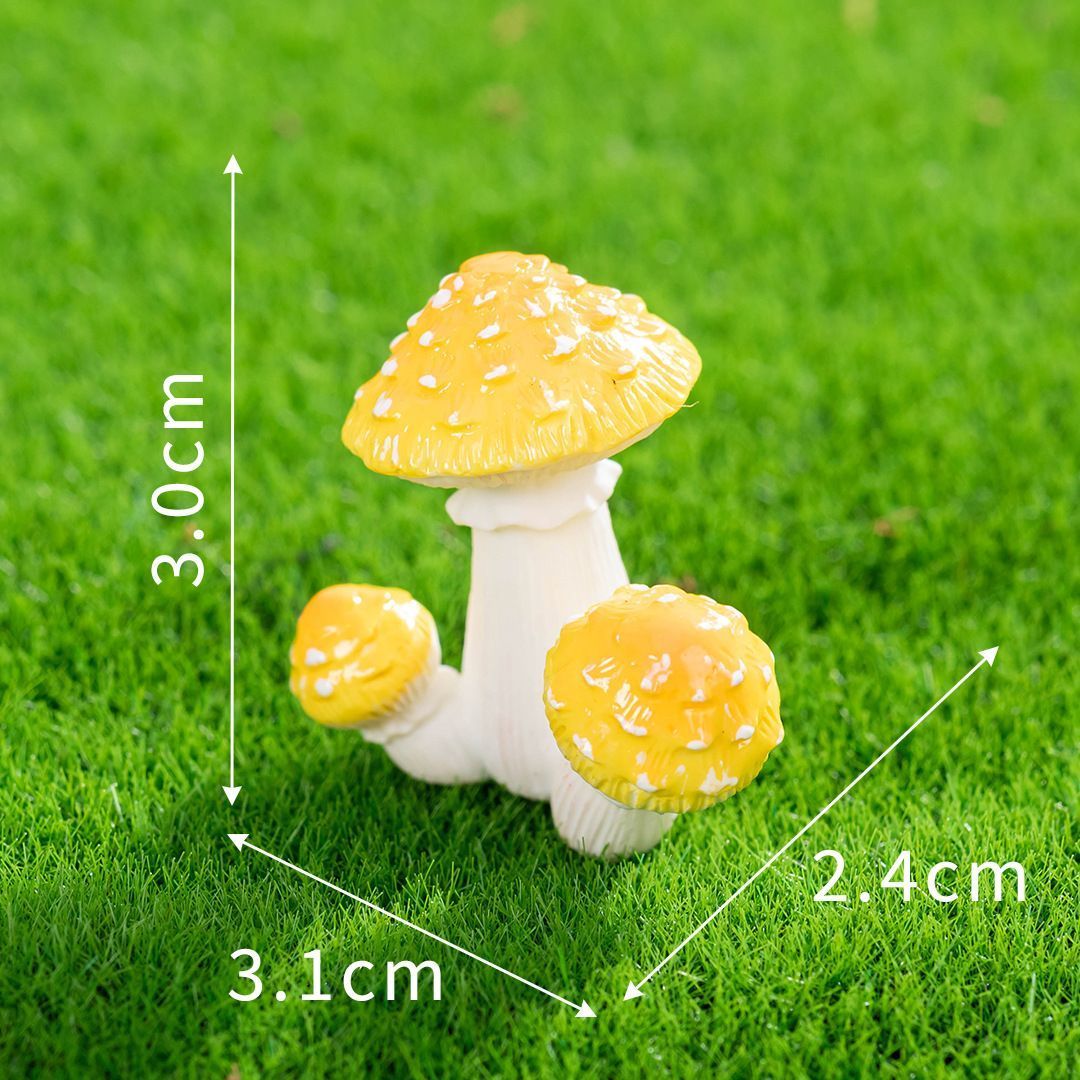 10pcs Artificial Mushroom Ornament-Type 7
