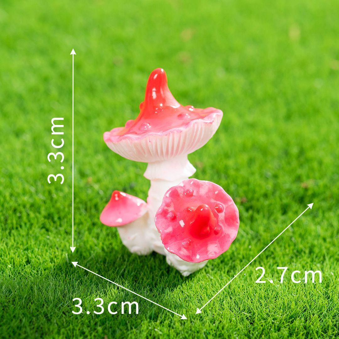 10pcs Artificial Mushroom Ornament-Type 6