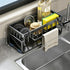 Low Profile Tilted Dish Drying Rack Black