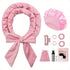 Pink No Heat Sleep Hair Curler 9Pcs Gift Set