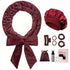 Pink No Heat Sleep Hair Curler 9Pcs Gift Set