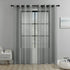 grey Light Transparent Window Sheers, 2 Pieces, Multiple Sizes Available