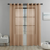 Mandy Orange Light Transparent Window Sheers, 2 Pieces, Multiple Sizes Available