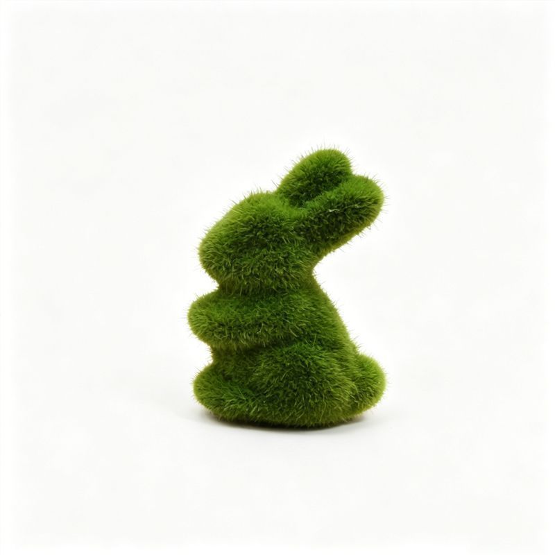 2PS Moss Bunny Decor 8cm High