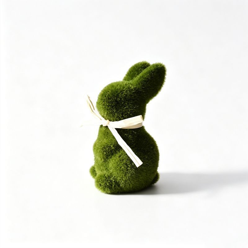 2PS Moss Bunny Decor 9.5cm High