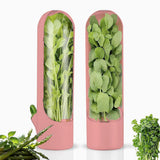4Pcs Herb & Vegetable Fresh Storage Containers-Pink