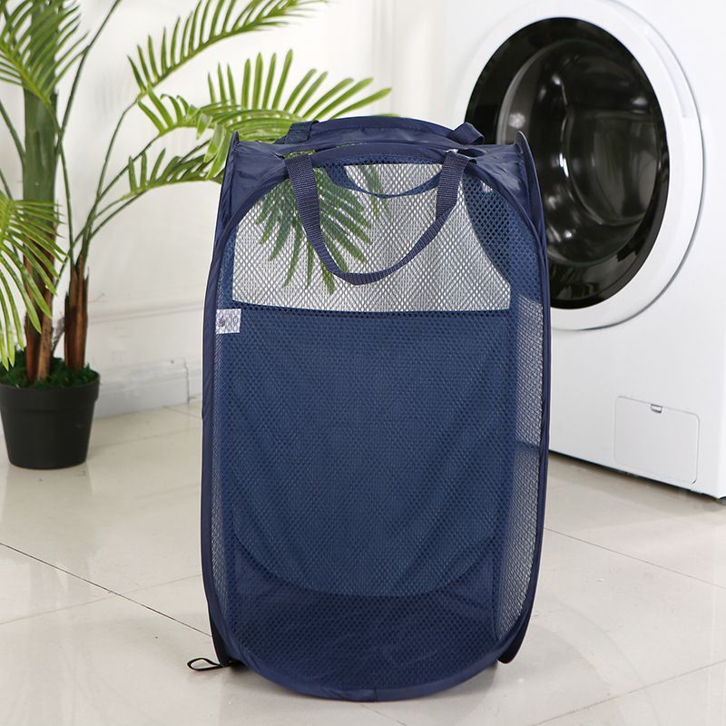 Foldable Laundry Hamper Navy blue 01