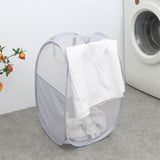 Foldable Laundry Hamper Light Gray 01