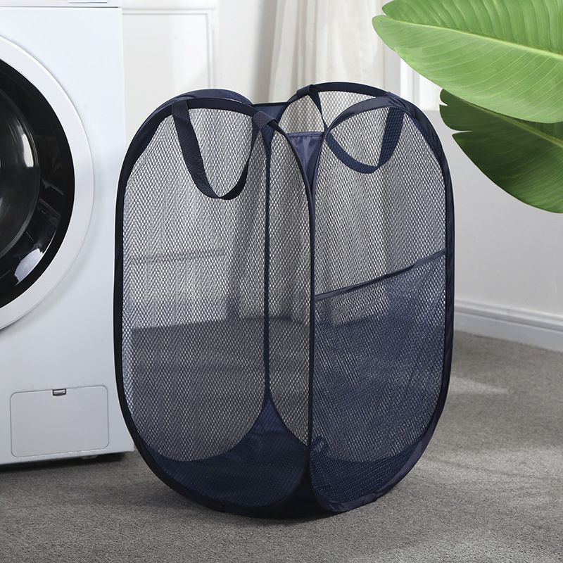 Foldable Laundry Hamper Navy blue 02