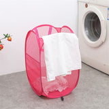 Foldable Laundry Hamper Rose Red 02