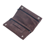 Matte Leather Storage Bag Dark Brown