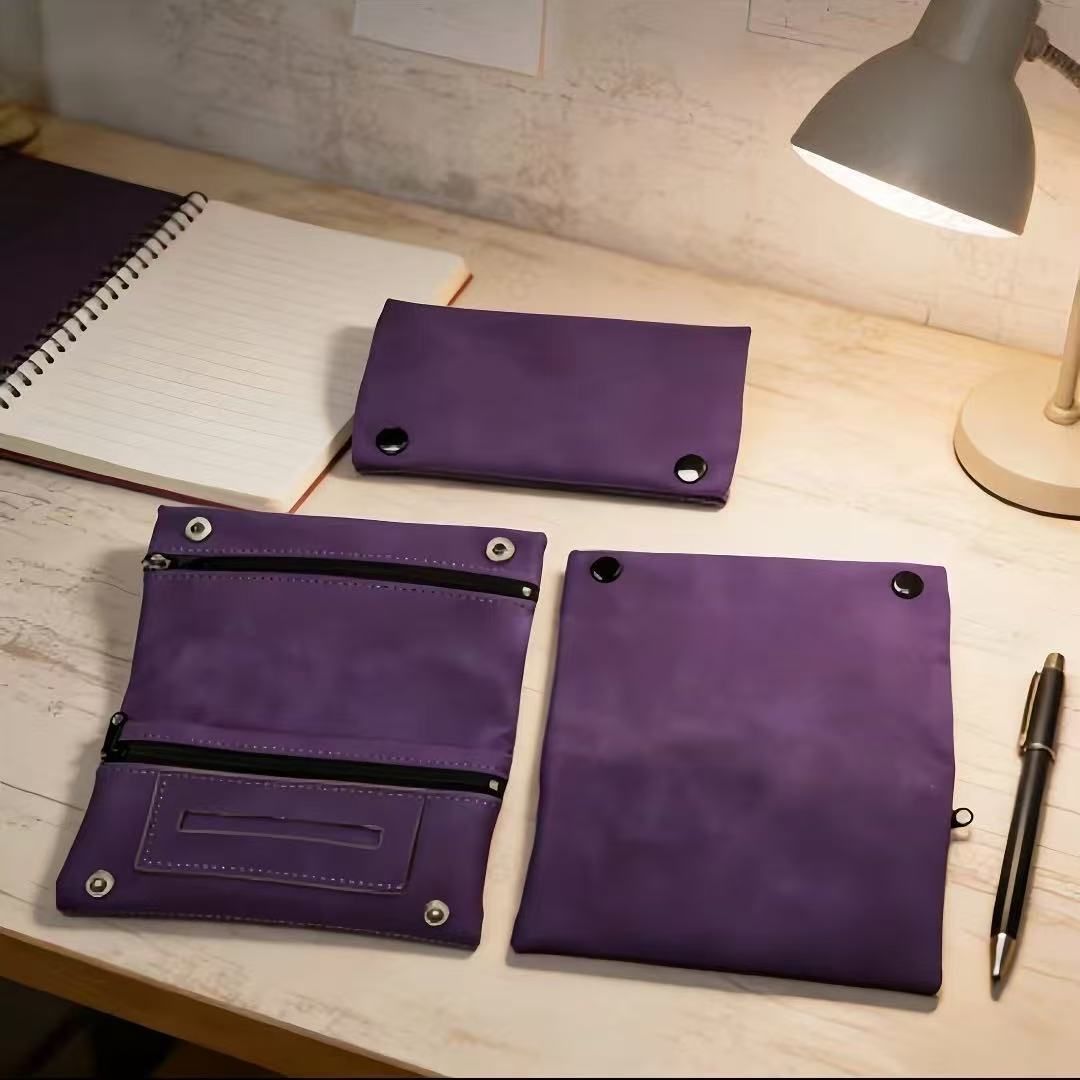 Matte Leather Storage Bag Purple