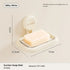 2pcs Suction Cup Soap Dish - Cream White