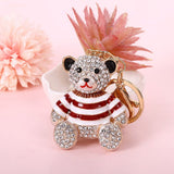 2-Pack Crystal Bear Keychains 03