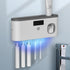 Gray No-Drill UV Toothbrush Holder