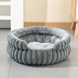 Notch Version Round Bed - Grey, Size L: 60×60×15cm