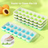 6Pcs 14-Grid Square Silicone Ice Cube Trays, Soft Bottom Ice Molds