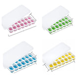 14 Grid Square Silicone Ice Tray, 4 Colors Soft Bottom Ice Making Mold