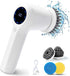 Cordless Electric cleaning brush spin scrubber with 4 replaceable heads for kitchen & bathroom