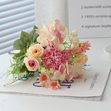 7-Branch Handheld Artificial Bouquet | Ins-Style Spring Romance, Long-Lasting Healing Little Happiness/7-prong rose hydrangea [enchanting purple]