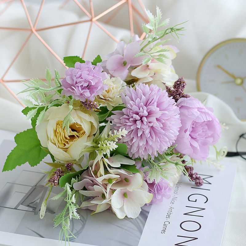 7-Branch Handheld Artificial Bouquet | Ins-Style Spring Romance, Long-Lasting Healing Little Happiness/7 fork Nami [charm jade purple]