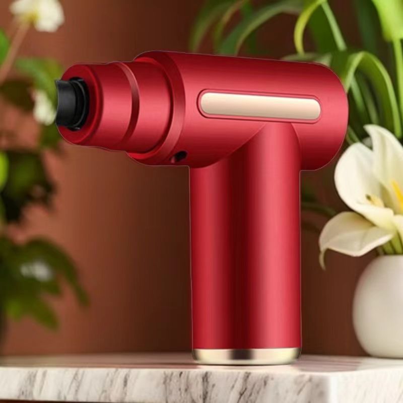 **Portable Deep Tissue Massager | 6-Speed & 4 Heads & 15-Min Timer｜Professional Muscle Recovery, Anytime Anywhere**(RED)