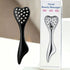 304 Stainless Steel Heart Shaped Roller Ball Massager: Face Lifting and Eye Soothing, Body Scraping and Relaxation, Lightweight and Portable, One Tool for Skincare and Body Care（black)