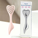 304 Stainless Steel Heart Shaped Roller Ball Massager: Face Lifting and Eye Soothing, Body Scraping and Relaxation, Lightweight and Portable, One Tool for Skincare and Body Care(PINK)