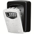 Household Wall-Mounted Key Box, Waterproof Secure Key Lockbox with Combination Lock, Large-Capacity Outdoor Key Safe for Storing Spare House Keys.grey