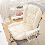Winter Thick Fleece Seat & Back Cushion Set - 90cm Sofa Office Chair Warmer （sandy beige）