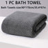 Modern Pineapple Grid Design Ultra-Soft Coral Fleece Bath Towel｜90x170cm Extra Thick Strong Absorption, Suitable for Bathroom, Gym, Hotel, and Home Use.(Dark grey)