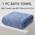 Modern Pineapple Grid Design Ultra-Soft Coral Fleece Bath Towel｜90x170cm Extra Thick Strong Absorption, Suitable for Bathroom, Gym, Hotel, and Home Use.(dark blue)