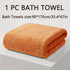 Modern Pineapple Grid Design Ultra-Soft Coral Fleece Bath Towel｜90x170cm Extra Thick Strong Absorption, Suitable for Bathroom, Gym, Hotel, and Home Use.(ORANGE)