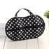 Fashionable EVA Bra Travel Storage Bag: Large Capacity Portable with Lid, Compression Resistant Anti Deformation, Essential for Business Trips, Beautiful and Practical/Black and white dot with mesh