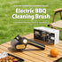 LED-lit electric barbecue brush, rechargeable rotating cleaning, instantly cleans the grill after backyard BBQ, lazy cleaning essential.(gold)