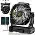 2-in-1 Portable Fan & Light, Quiet & Cool for Outdoor Use  black