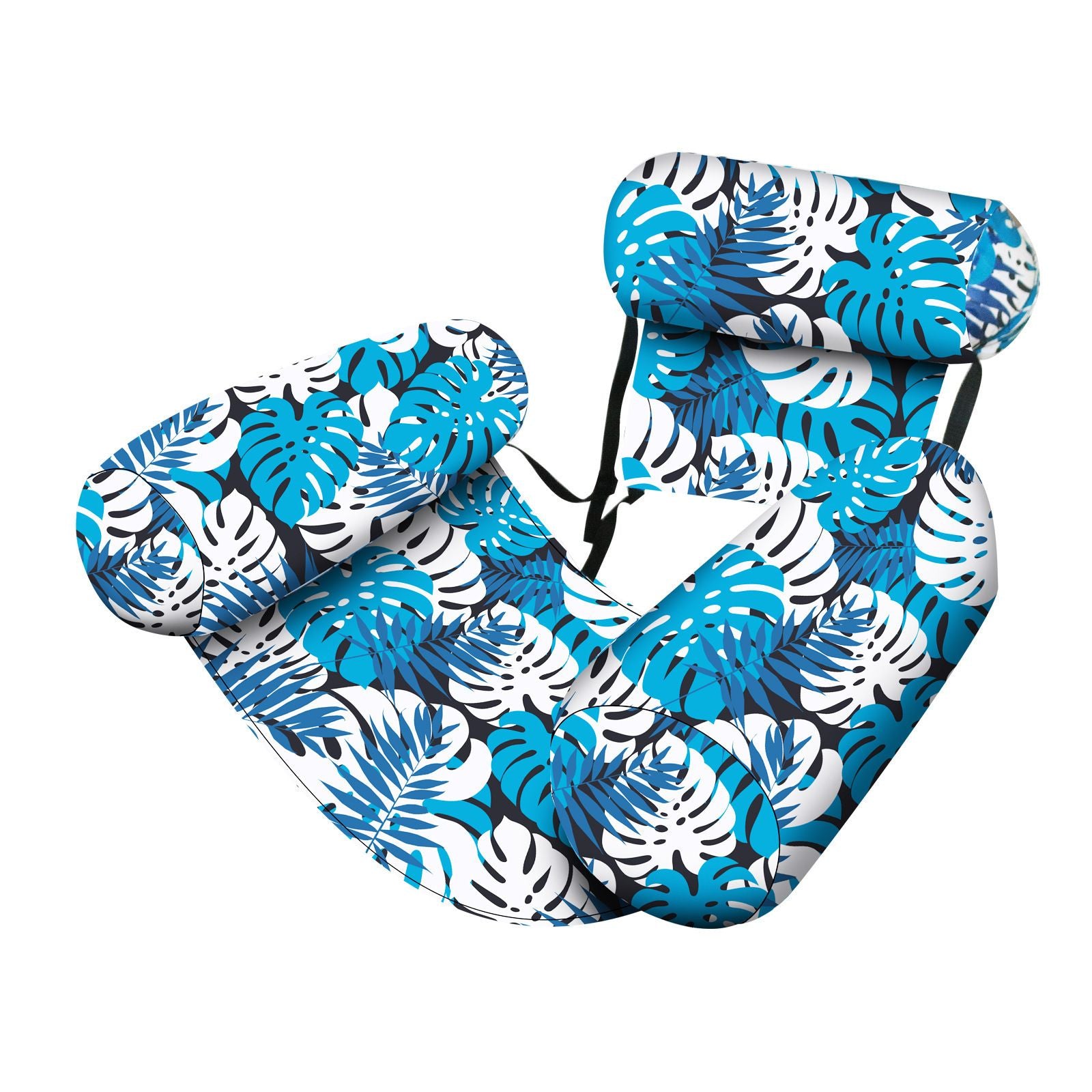 Water Floating Lounge Chair: Floating Pillow Design, Stable Sitting and Lying, Durable Oxford Fabric, Pool and Beach Vacation Companion.BLUE