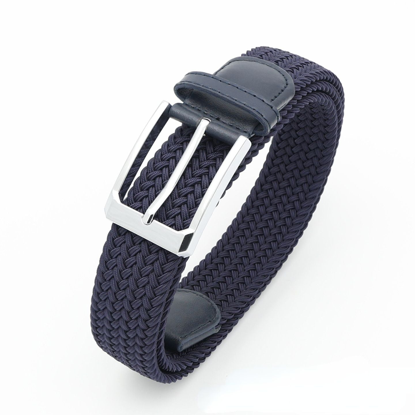 No-Hole Elastic Woven Belt, Unisex Comfortable and Versatile, Strong Elasticity Anti-Loosening, Breathable and Skin-Friendly No Sweating, Essential for Outdoor Sports and Daily Commute, A Casual Style Choice/Blue:M code