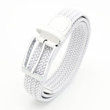 No-Hole Elastic Woven Belt, Unisex Comfortable and Versatile, Strong Elasticity Anti-Loosening, Breathable and Skin-Friendly No Sweating, Essential for Outdoor Sports and Daily Commute, A Casual Style Choice/White:M code