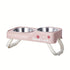 Dopamine Color Pet Bowl Set, Anti-Slip Adjustable Height Design for Small/Medium Dogs and Cats(pink)