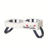 Dopamine Color Pet Bowl Set, Anti-Slip Adjustable Height Design for Small/Medium Dogs and Cats(white)