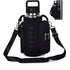 6-Magnet Suction Fitness Water Bottle Bag: Comes with Phone Pocket + Multi-Pocket Crossbody Design, Adjustable Shoulder Strap, Compatible with Treadmill and Squat Rack, Thickened Wear-Resistant Sports Essential/BLACK