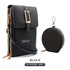 PVC Phone Bag and Coin Purse Two in One: High Definition Touch Screen Window for Sensitive Control, Zipper Anti Loss Adjustable Shoulder Strap, Practical and Beautiful for Travel Storage/BLACK